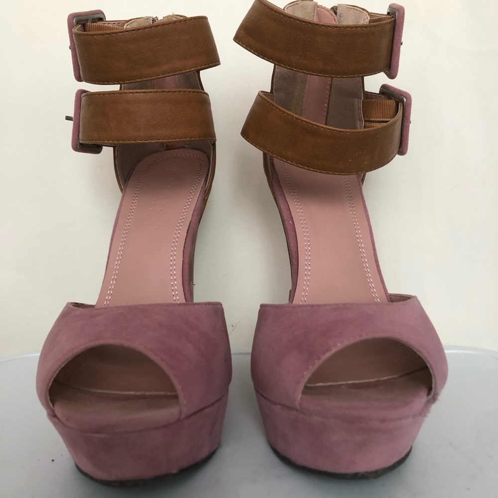 Pink and Brown Platforms 8 1/2